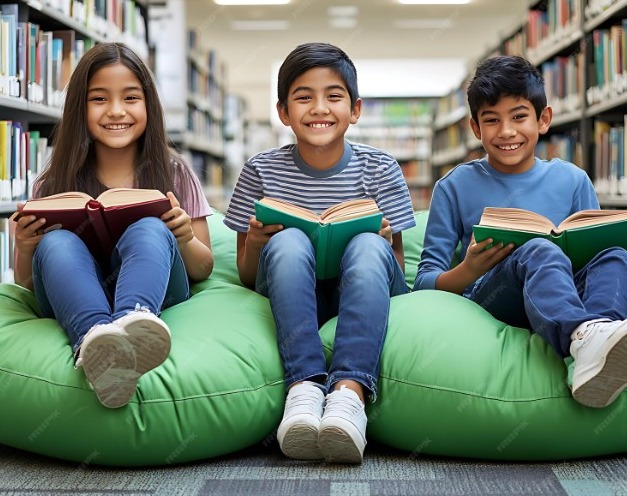 Siswa di Perpustakaan